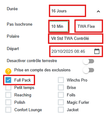 Paramètres VRZEN recommandés